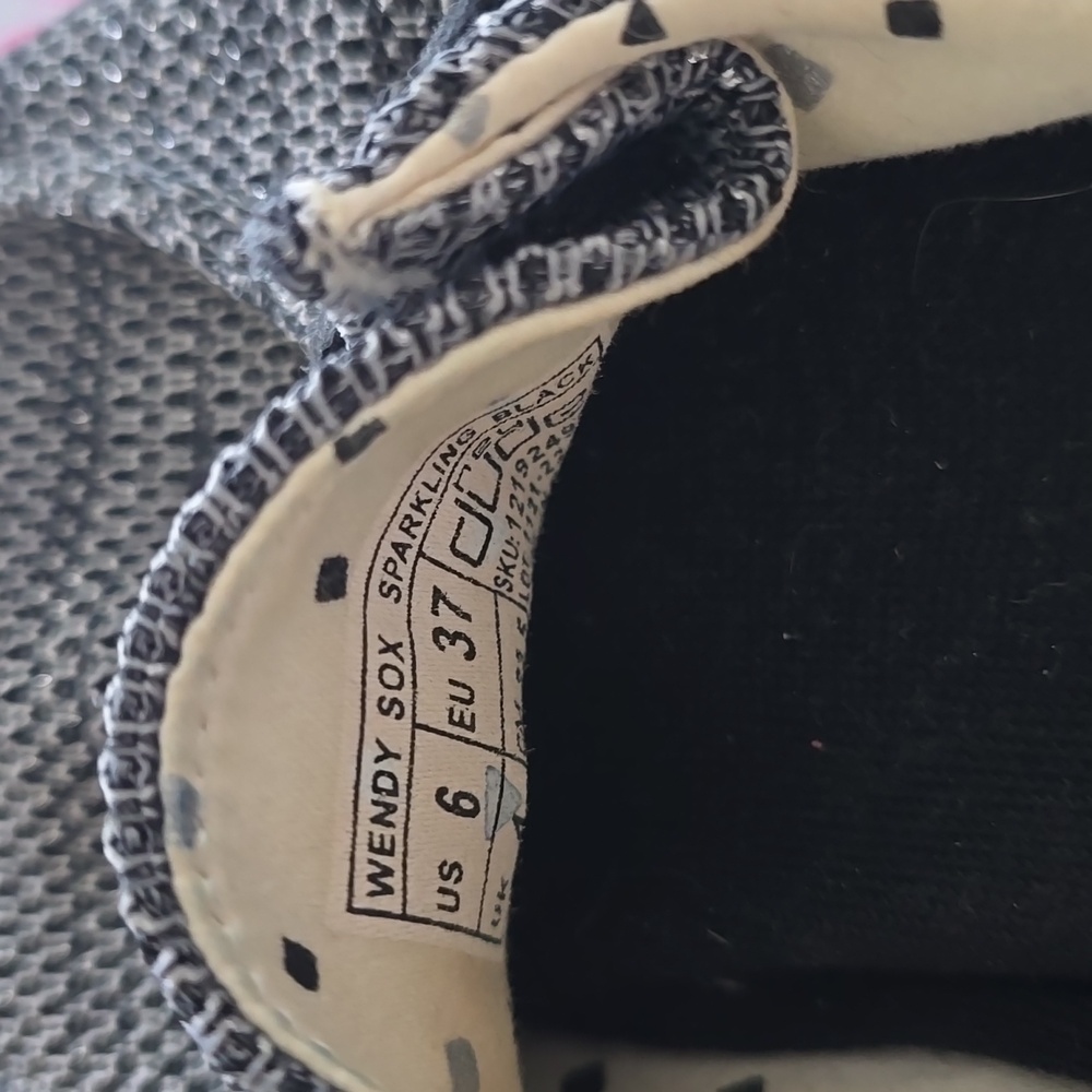 Hey Dude Black and White Slip On Shoes - Picture 3 of 4